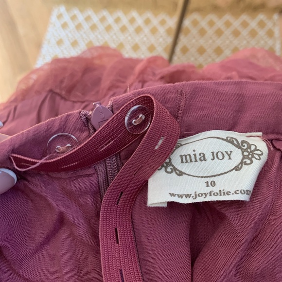 Joyfolie Ada tiered maxi skirt: Mauve - Picture 3 of 3